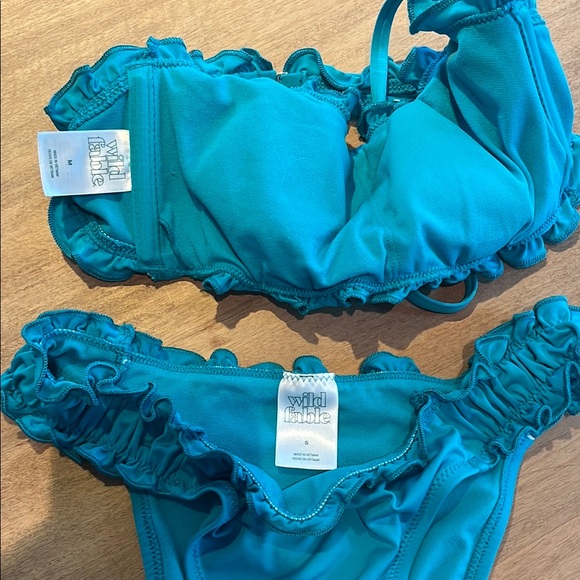 Teal Ruffled Bikini Set - Picture 10 of 10